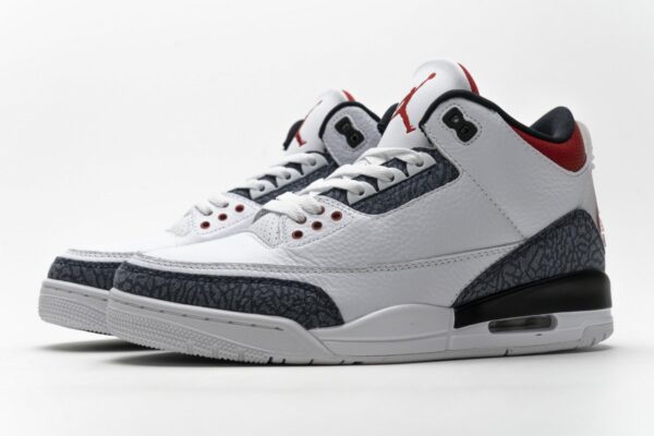 CZ6431-100 Air Jordan 3 Retro Fire Red Denim - Image 6