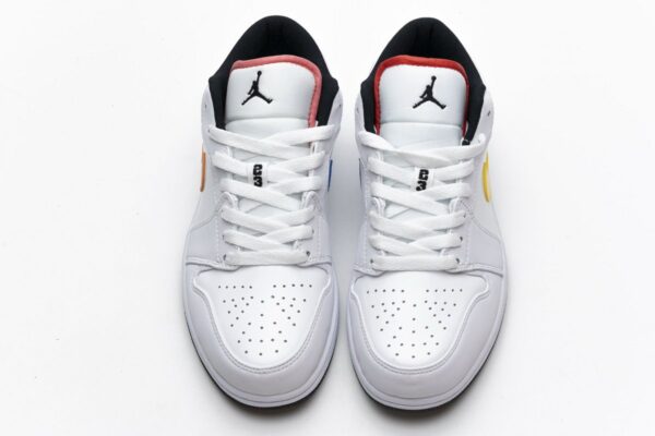 CW7009-100 Air Jordan 1 Low White Multi-Color - Image 4
